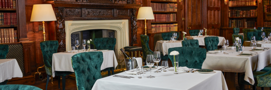 Matfen Hall's premier dining destination, Emerald serves seasonal tasting menus and 5 star glamour. 