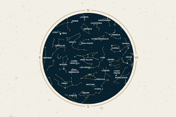 Stargazing Map Spring 80
